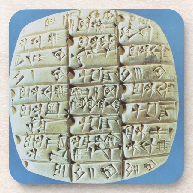 Porta-copo As contas apresentam com roteiro cuneiform, c.2400 (Frente)