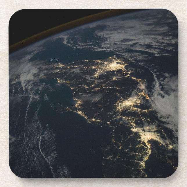 Porta-copo As Luzes Da Cidade Do Japão À Noite. (Frente)