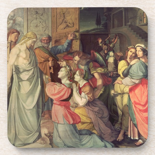 Porta-copo As virgens sábias e insensatas (Frente)