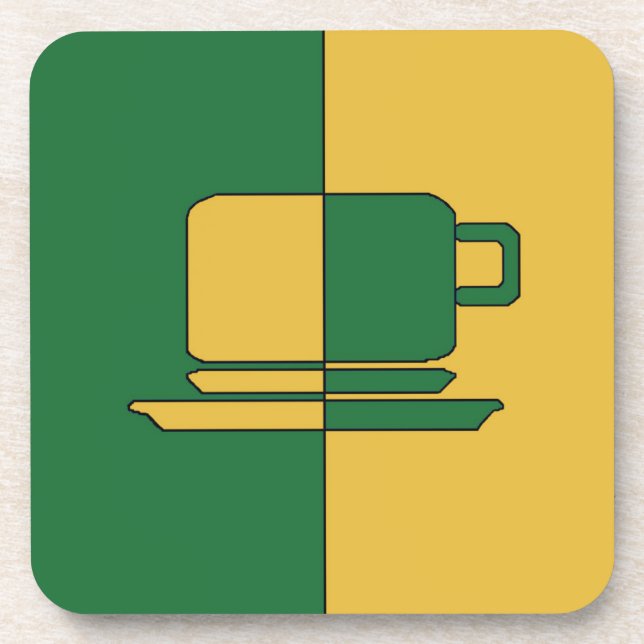 Porta-copo Ashton Dark Green e Dourada Cup (Frente)