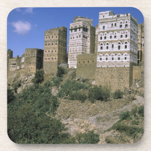 Porta-copo Ásia, Iêmen, Al Hajjara. Edifícios e apenas