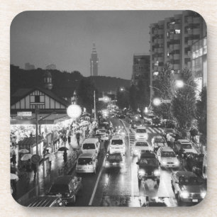 Porta-copo Ásia, Japão, Tóquio. Noite, Estação Harajuku,