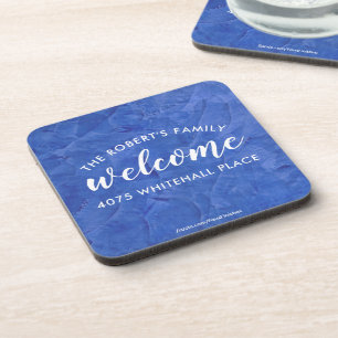 Porta-copo Aspirador Azul Marinho Personalizado Quadrado