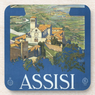 Porta-copo Assisi Itália Arte de Viagem Antiga Basílica Franc