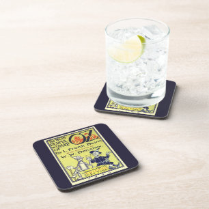 Porta-copo Assistente de Vintagem de Oz Book Cobrir Art, Pági