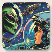 Astronauta feminino encontra Alienígena extraterre