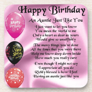 Porta-copo Auntie Poema - feliz aniversario