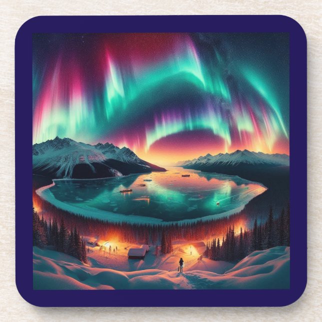 Porta-copo Aureola Borealis, no Alasca (Frente)