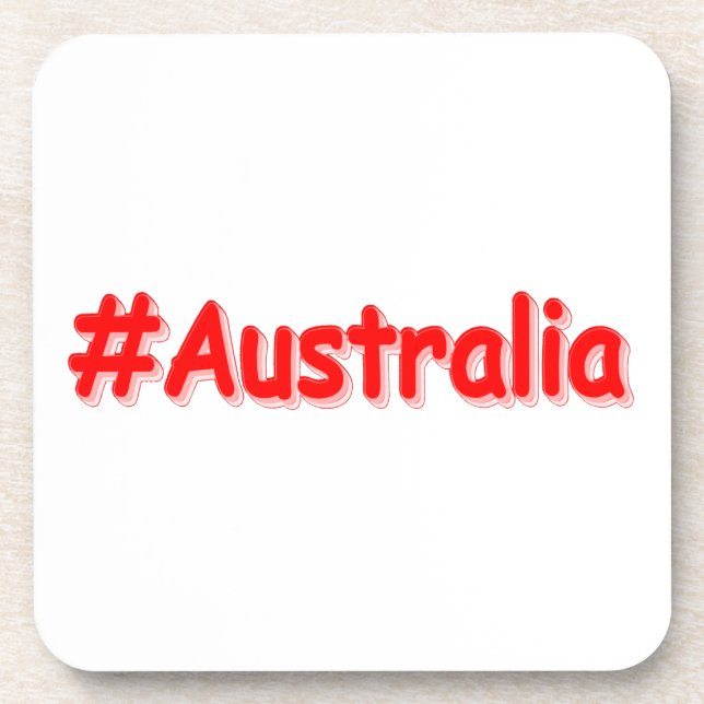 Porta-copo "#Austrália" Design. Comprar Agora (Frente)