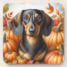 Autumn Dachshund Delight: Costa Preta e Caiu de Ta