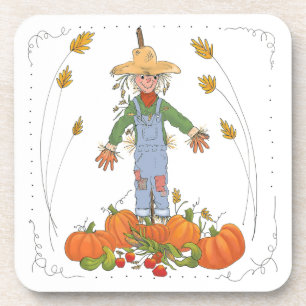Porta-copo Autumn Harvest Scarecrow em Pumpkin Patch
