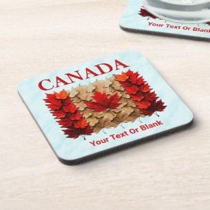 Porta-copo Autumn Maple Leaf Canada Flag
