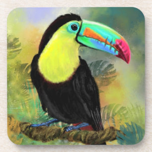 Porta-copo Ave Tropical Toco Toucan Exótica - Pintura Migrad