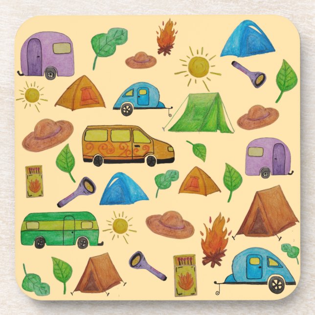 Porta-copo Aventura de camping (Frente)