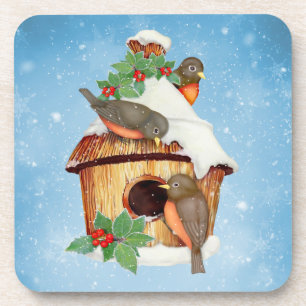 Porta-copo Aves de inverno e Aves