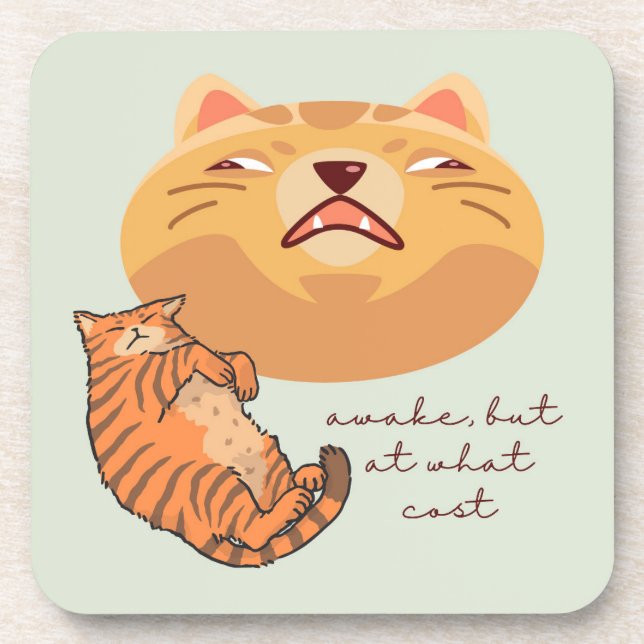 Porta-copo Awake Orange Cat (Frente)