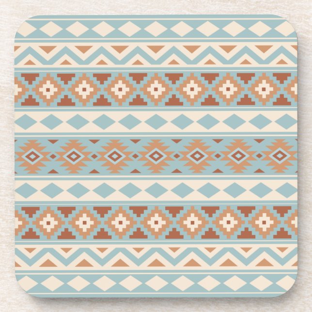 Porta-copo Aztec Essência Ptn IIIb Blue Cream Terracottas (Frente)