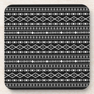 Porta-copo Aztec Formas Padrão Cinza Preto Branco