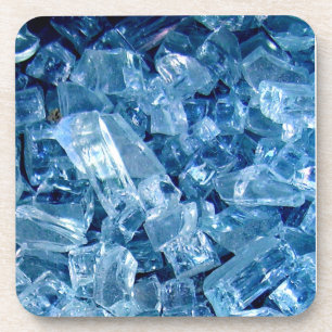 Porta-copo Azuis de vidro quebrados