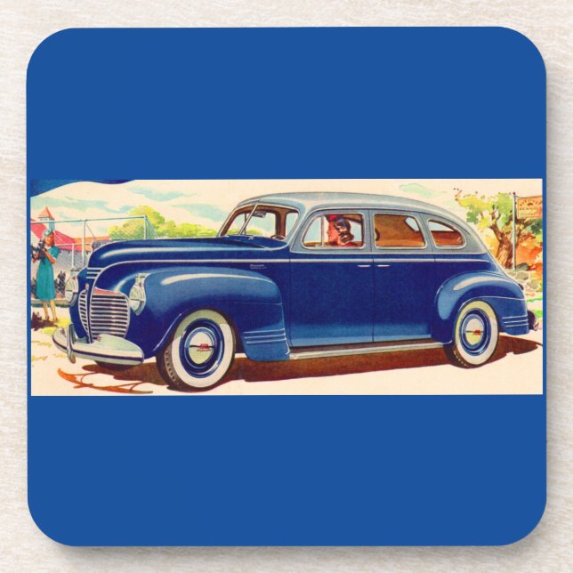 Porta-copo azul 1941 Plymouth (Frente)