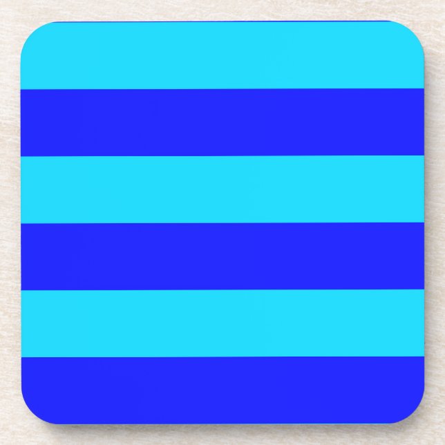 Porta-copo Azul-claro e Design de faixas azuis-escuras (Frente)