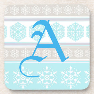 Porta-copo Azul e bege de pó da camisola do esqui do floco d