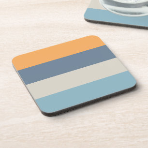 Porta-copo Azul e laranja riscados