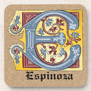 Porta-copo Azul Medieval e Vermelho Ivy Iluminado - Letra E