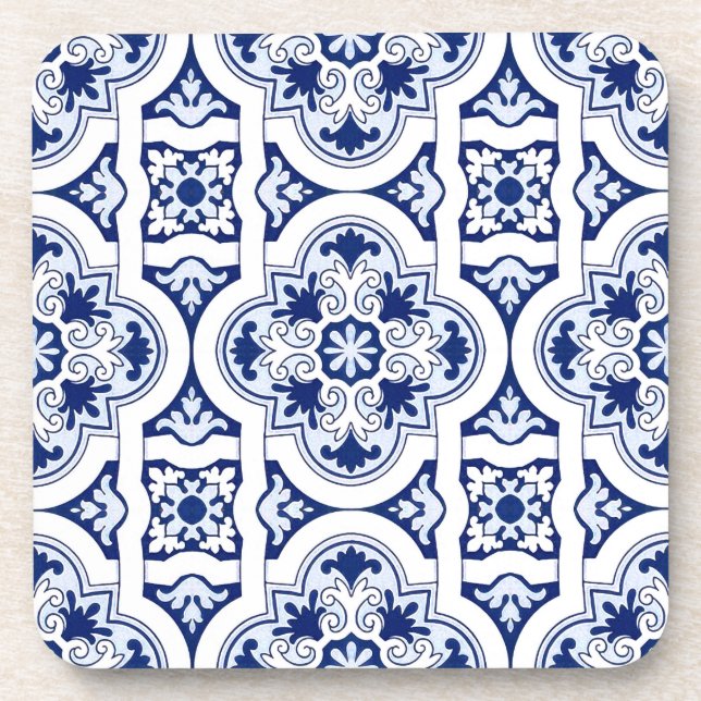 Porta-copo Azulejo azul português (Frente)
