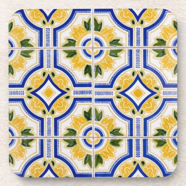 Porta-copo azulejo brilhante, Portugal (Frente)