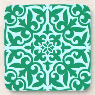Porta-copo Azulejo marroquino - turquesa e aqua