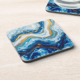 Porta-copo Azulejos Decorativos de Arte Líquida Elegante - Az