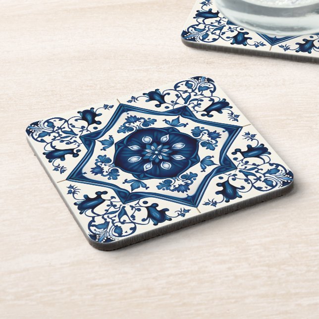 Porta-copo Azulejos do Mediterrâneo, Portugal, Azulejo, Majol (Left Side)