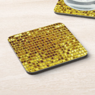 Porta-copo Azulejos do mosaico Dourado elegante luxo moderno