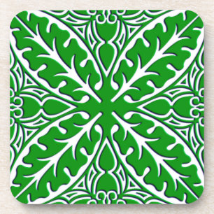 Porta-copo Azulejos marroquinos - verde esmeralda e branco