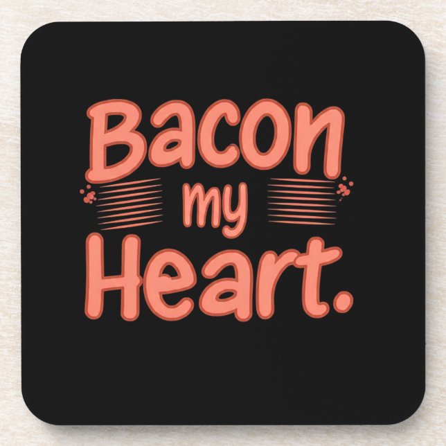 Porta-copo Bacon Meu Coração (Frente)