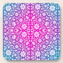 Porta-copo Balcão de plástico duro floral Boho