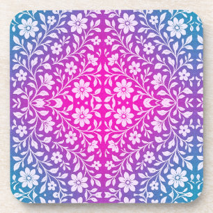 Porta-copo Balcão de plástico duro floral Boho