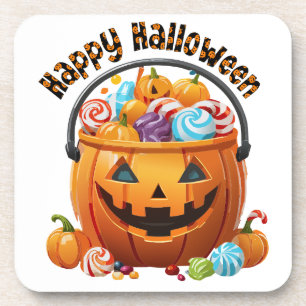 Porta-copo Balde de Doces e Truques de Halloween