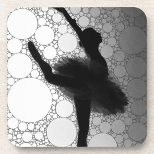 Porta-copo Balé Black White Dancing Ballerina