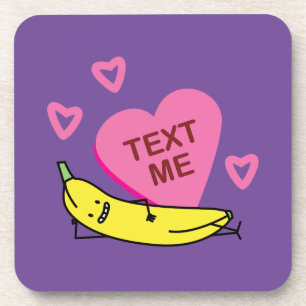 Porta-copo Banana feliz sorrindo deitado e relaxando