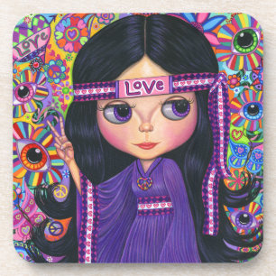 Porta-copo Banda de Cabeçalho Hippie Girl Dolly Purple Psyche