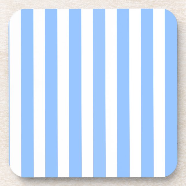 Porta-copo Bandas de doces brancas e azuis (Frente)