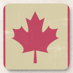 Porta-copo bandeira canadiana grunge