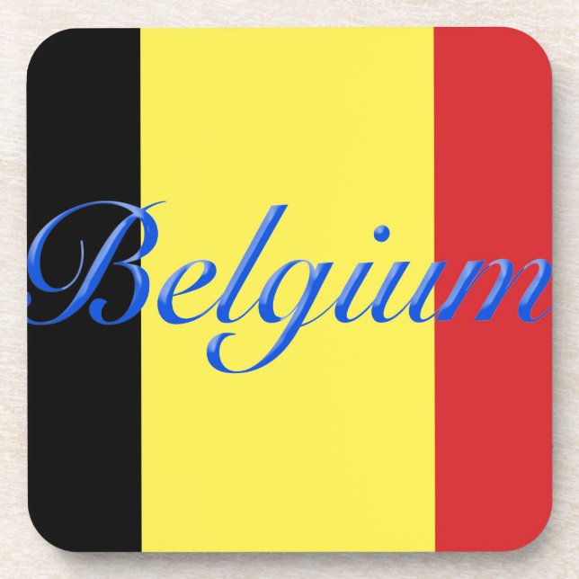 Porta-copo Bandeira da Bélgica (Frente)