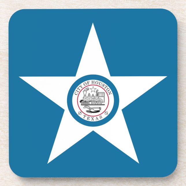 Porta-copo Bandeira da cidade de Houston, Texas Beeve Coaster (Frente)