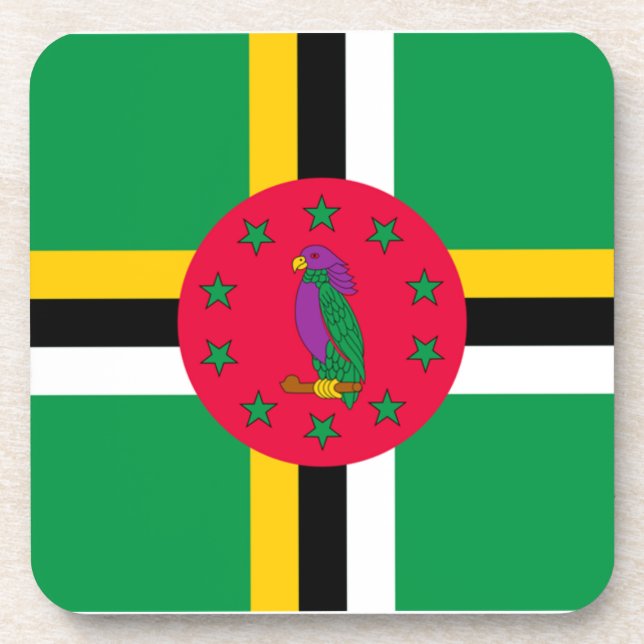 Porta-copo Bandeira da Domínica (Frente)