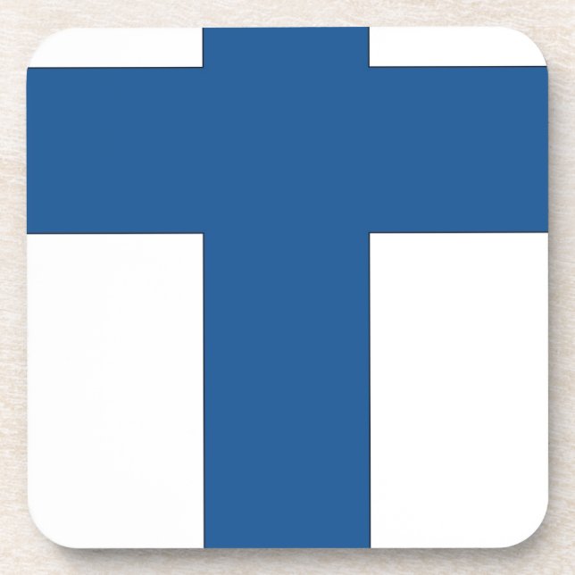 Porta-copo Bandeira da Finlândia (Frente)