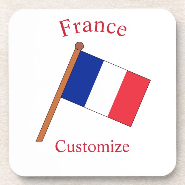 Porta-copo Bandeira da França Thunder_Cove (Frente)