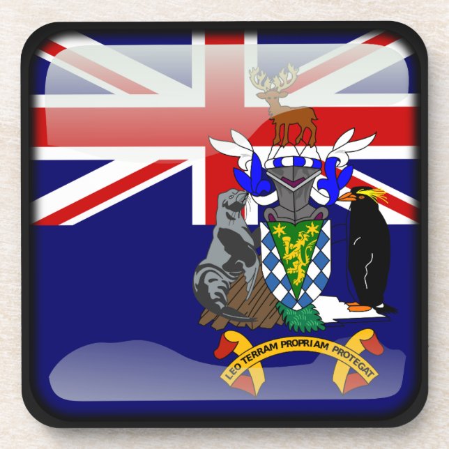 Porta-copo Bandeira da Geórgia do Sul (Frente)